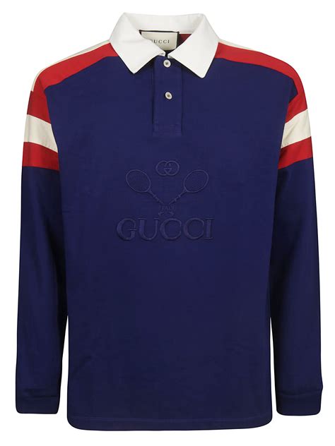 men gucci long sleeve|Gucci long sleeve polo shirt.